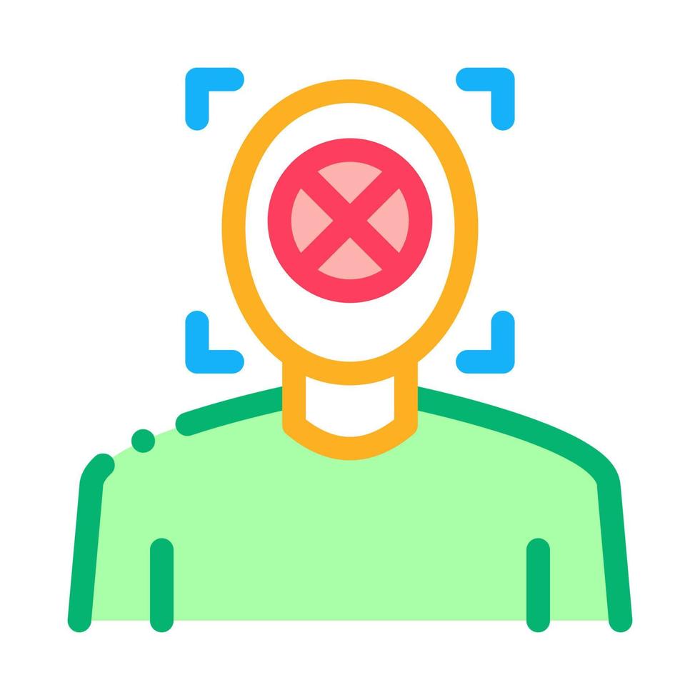 deepfake human silhouette icon vector outline illustration
