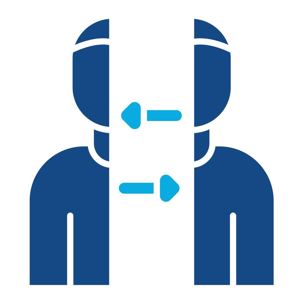 Self Determination Glyph Two Color Icon vector