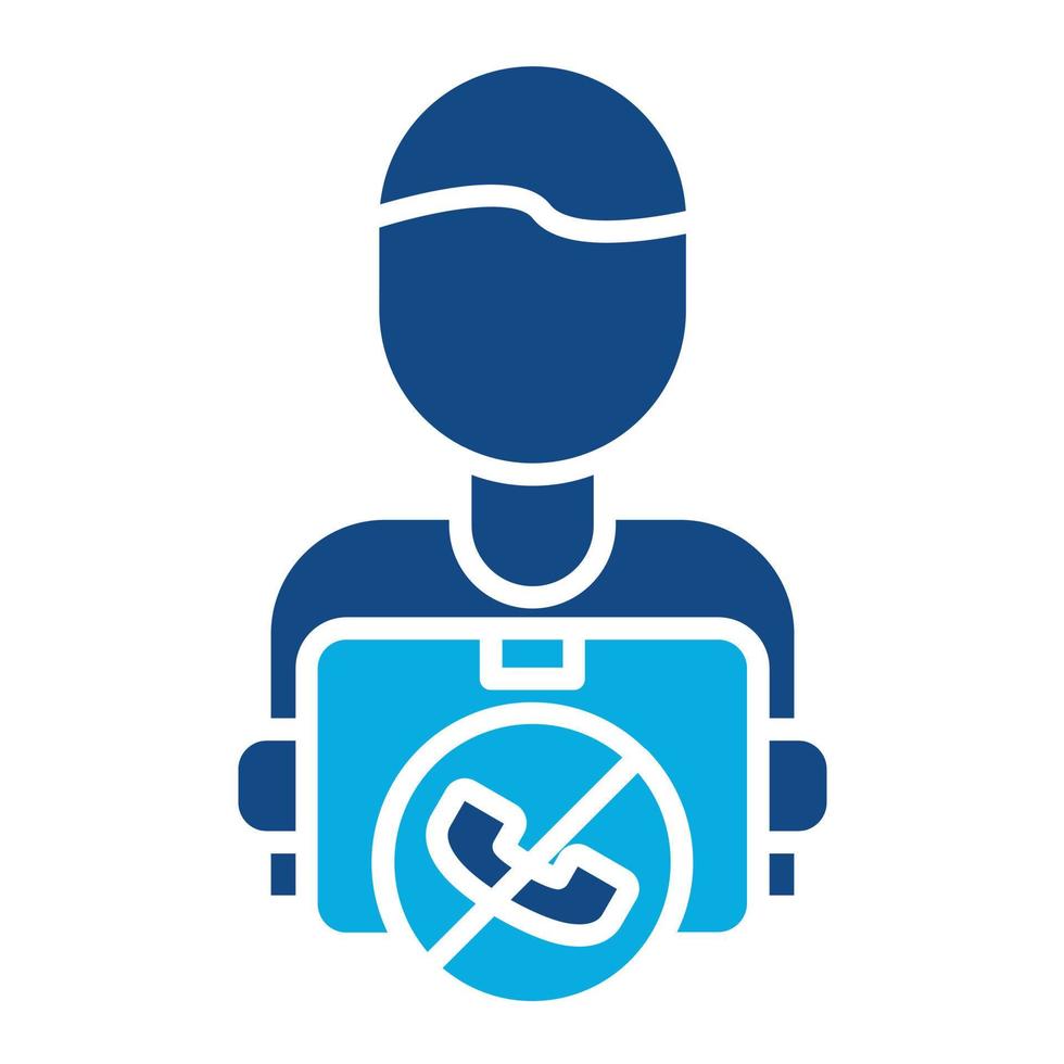 Contactless Delivery Glyph Two Color Icon vector