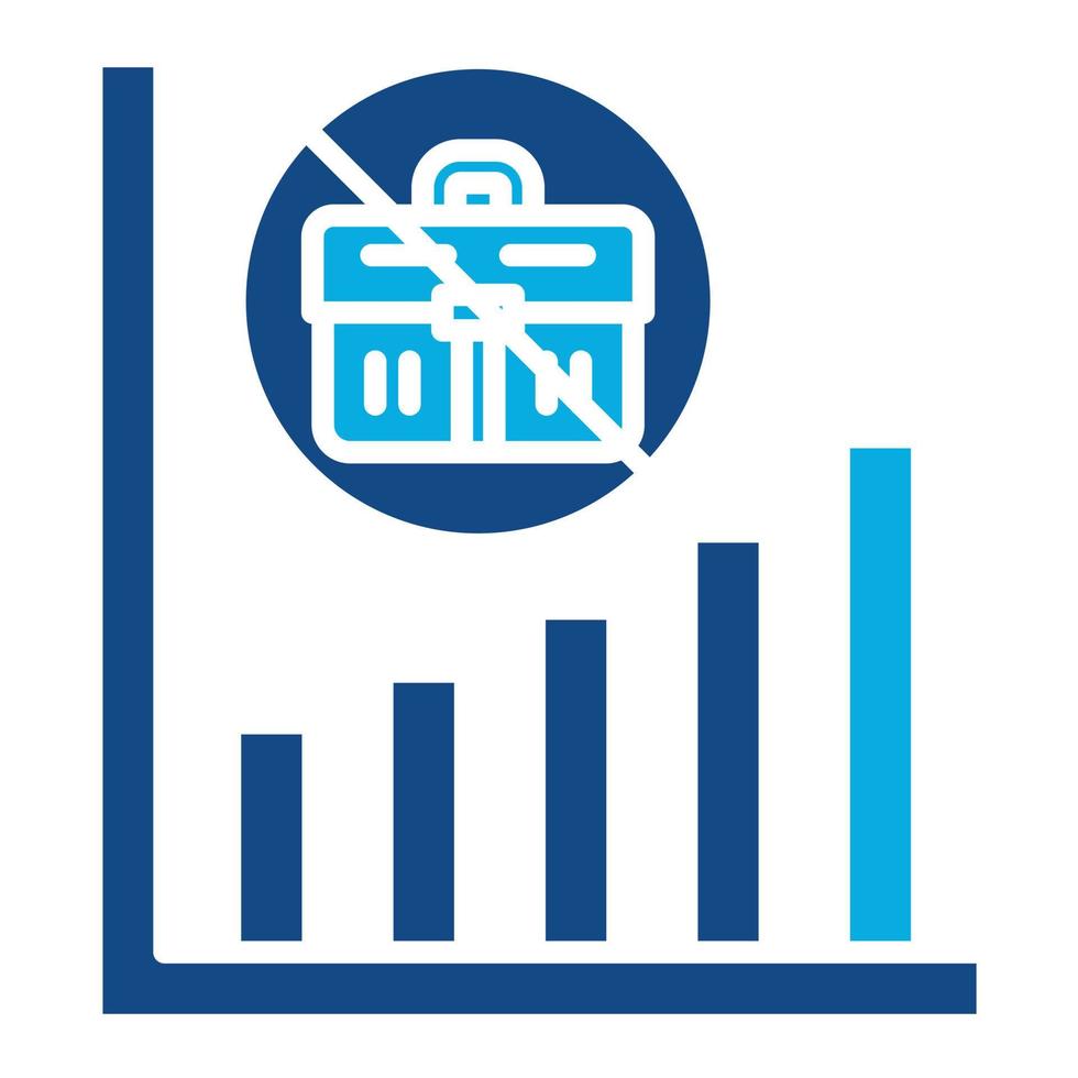 Unemployment Glyph Two Color Icon vector