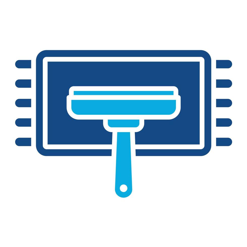 Mat Cleaning Glyph Two Color Icon vector