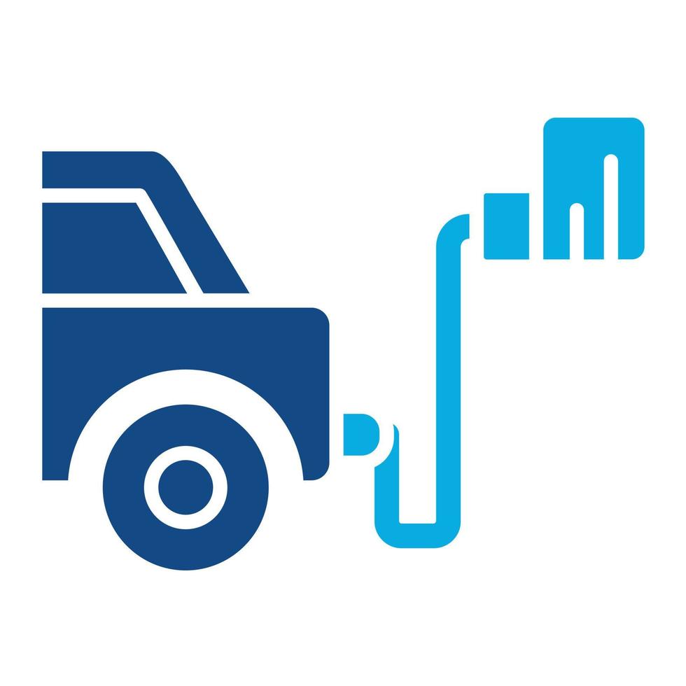 Emission Test Glyph Two Color Icon vector