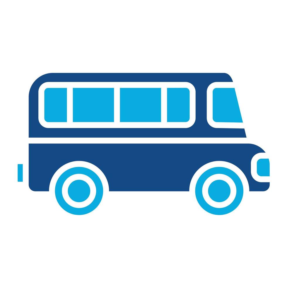 Minivan Glyph Two Color Icon vector