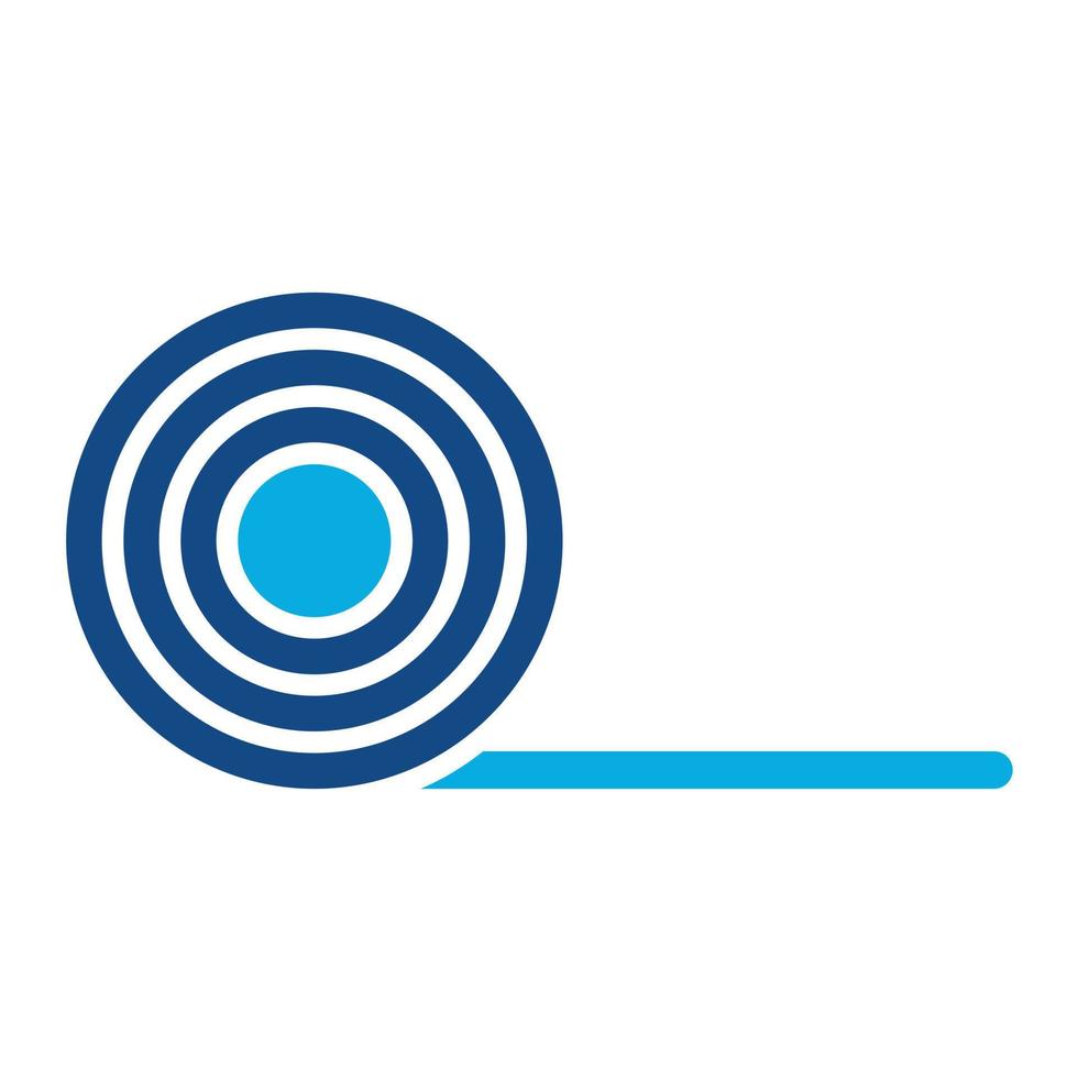 Yoga Mat Glyph Two Color Icon vector