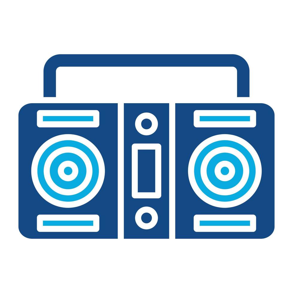 Cassette Player Glyph Two Color Icon vector