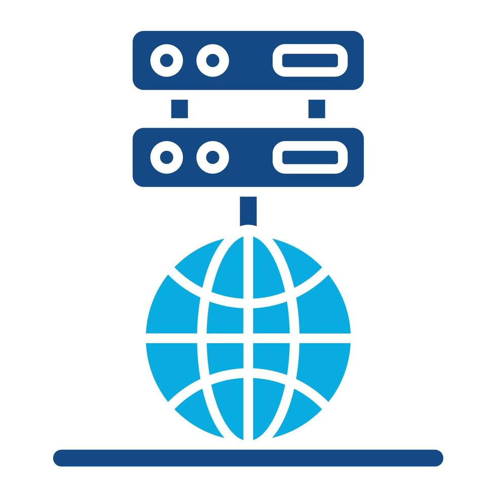 Data Network Glyph Two Color Icon vector