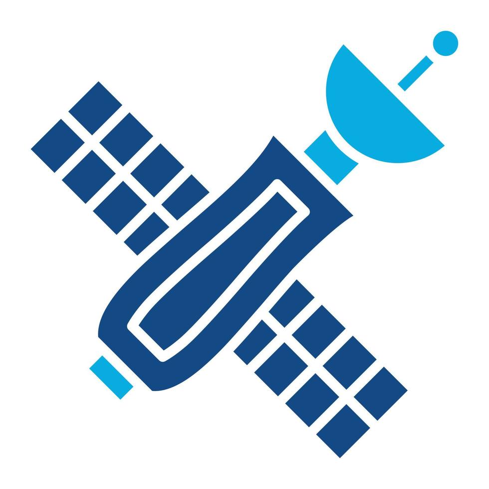 Satellite Glyph Two Color Icon vector