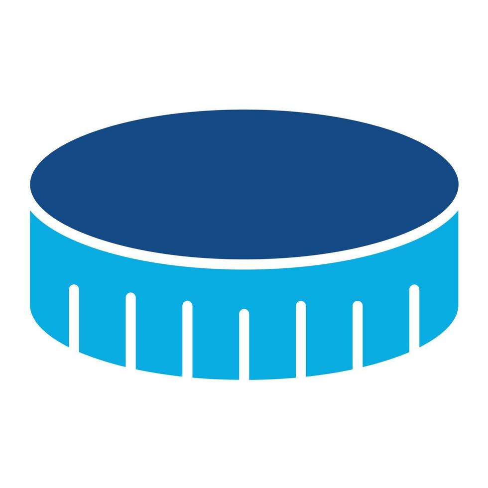 Hockey Puck Glyph Two Color Icon vector