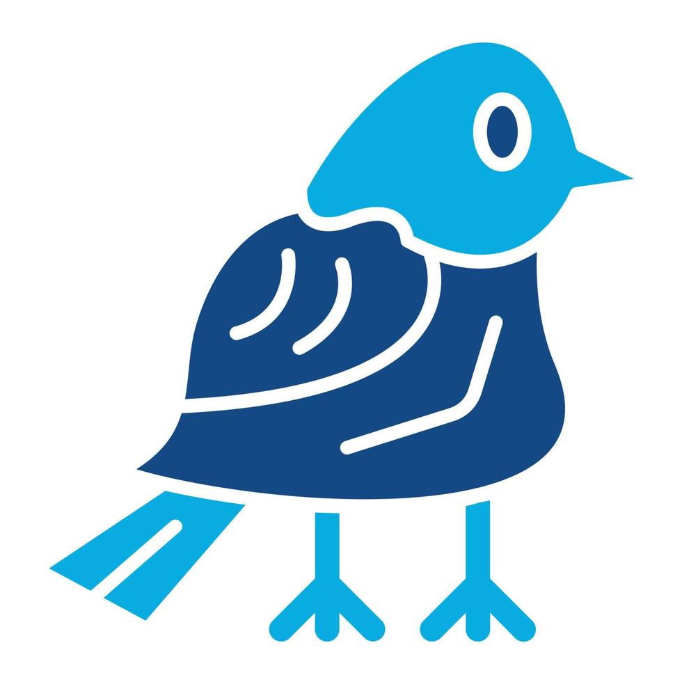 Bird Glyph Two Color Icon vector
