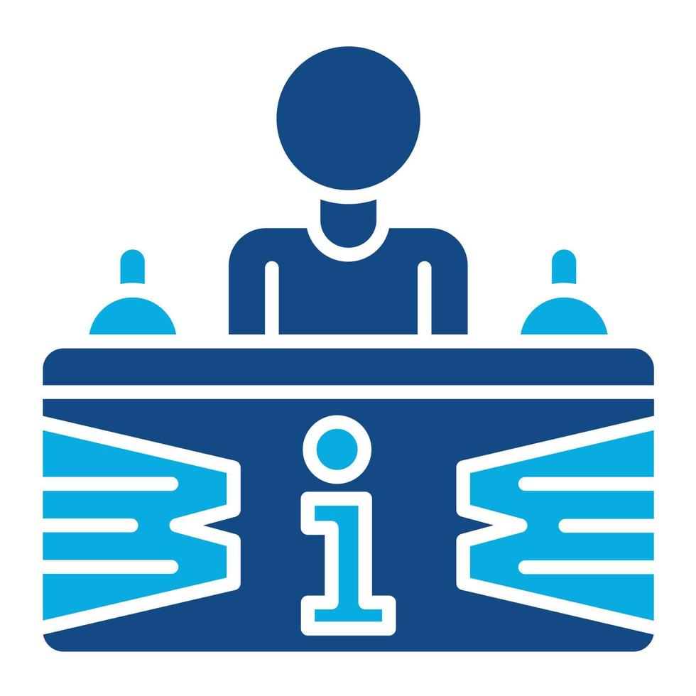 Information Point Glyph Two Color Icon vector