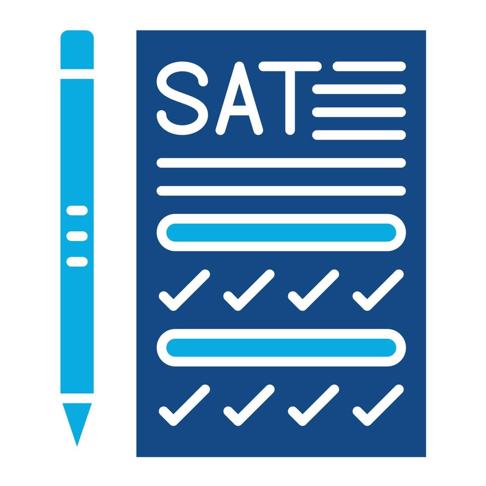Sat Glyph Two Color Icon vector