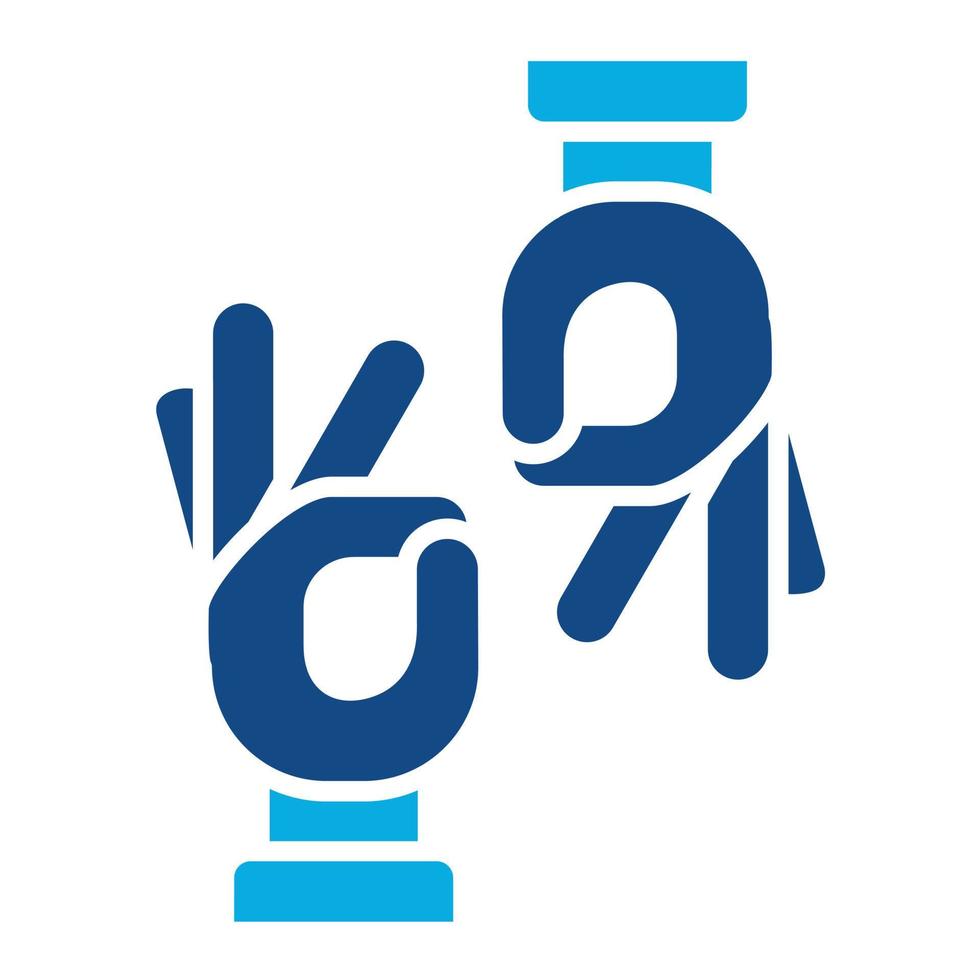 Sign Language Glyph Two Color Icon vector