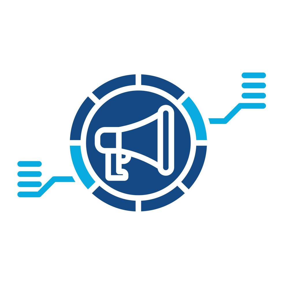 Data Segmentation Glyph Two Color Icon vector