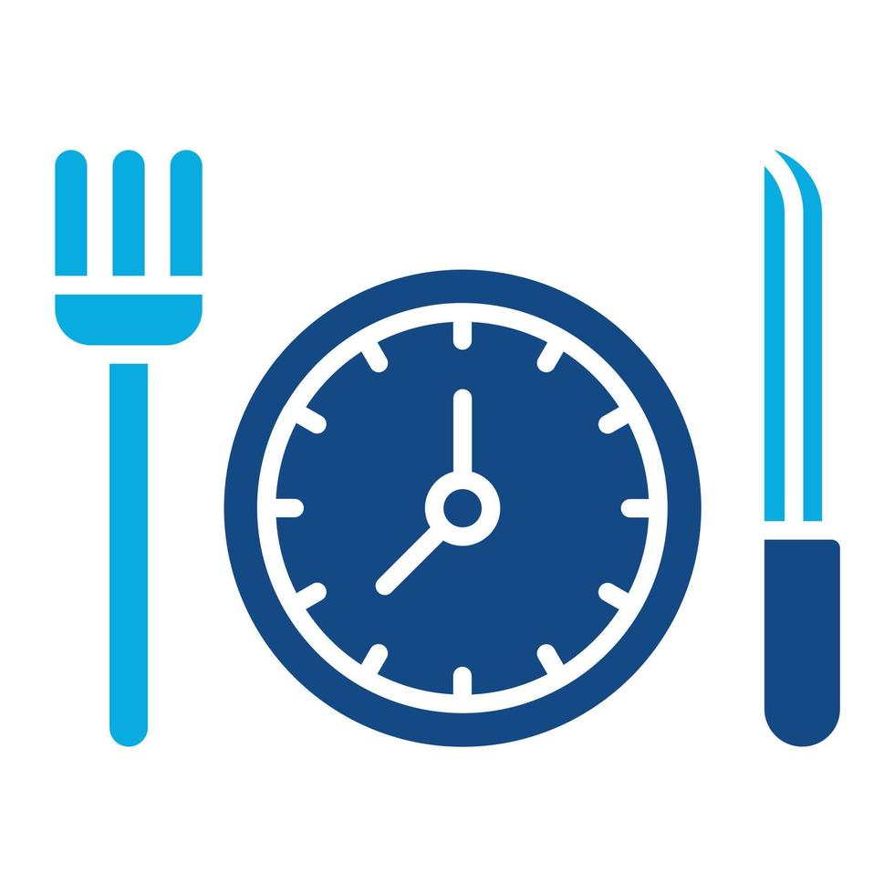 Eating Slowly Glyph Two Color Icon vector