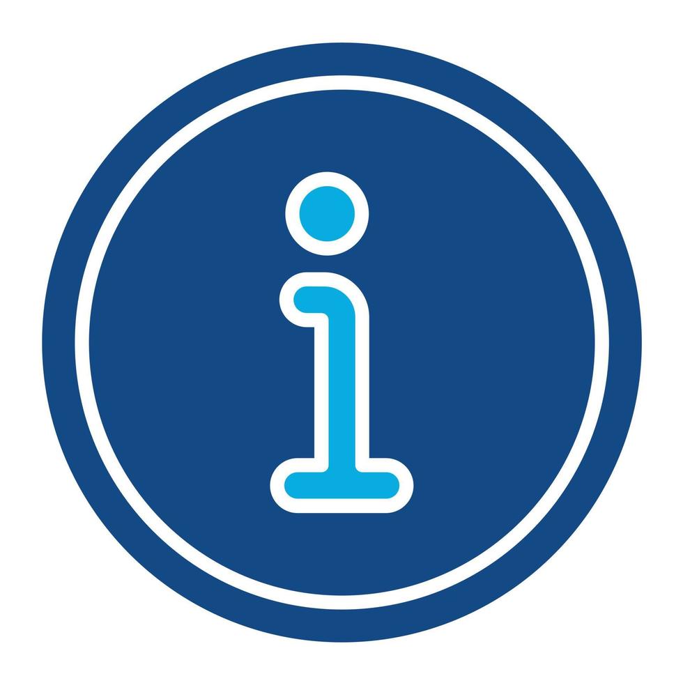 Accurate Info Glyph Two Color Icon vector