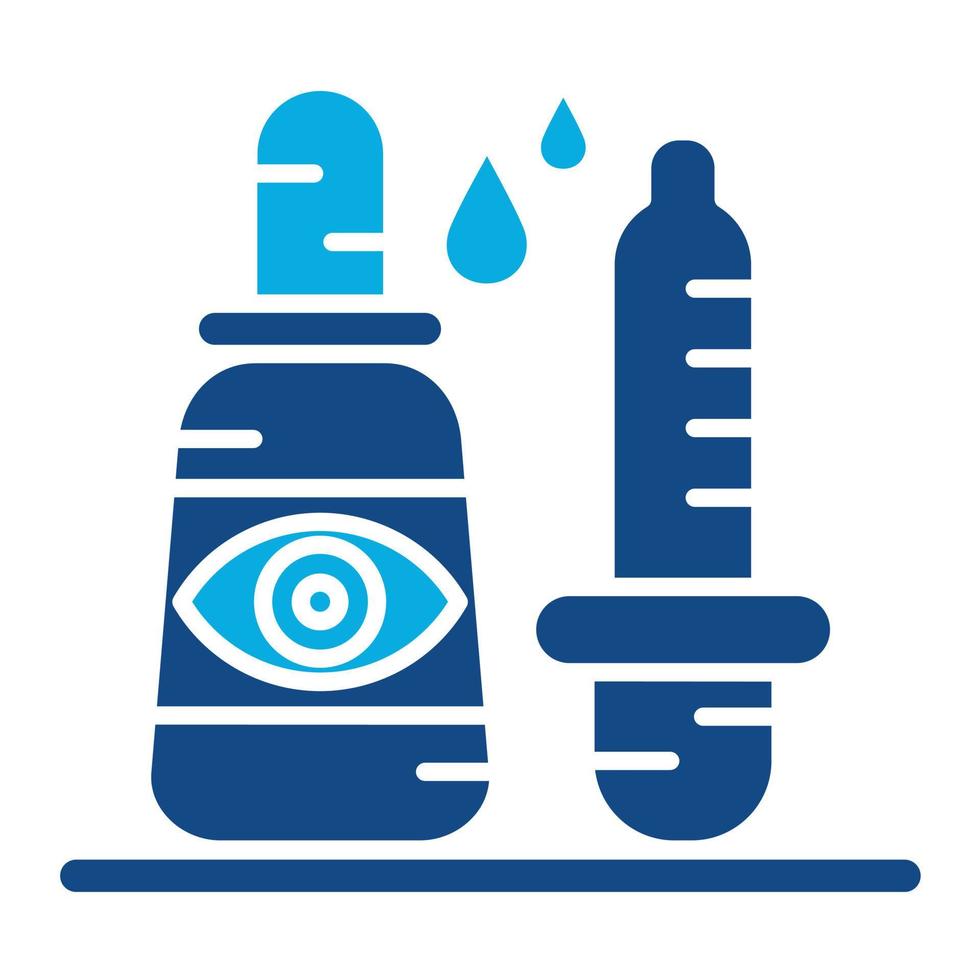 Artificial Tears Glyph Two Color Icon vector