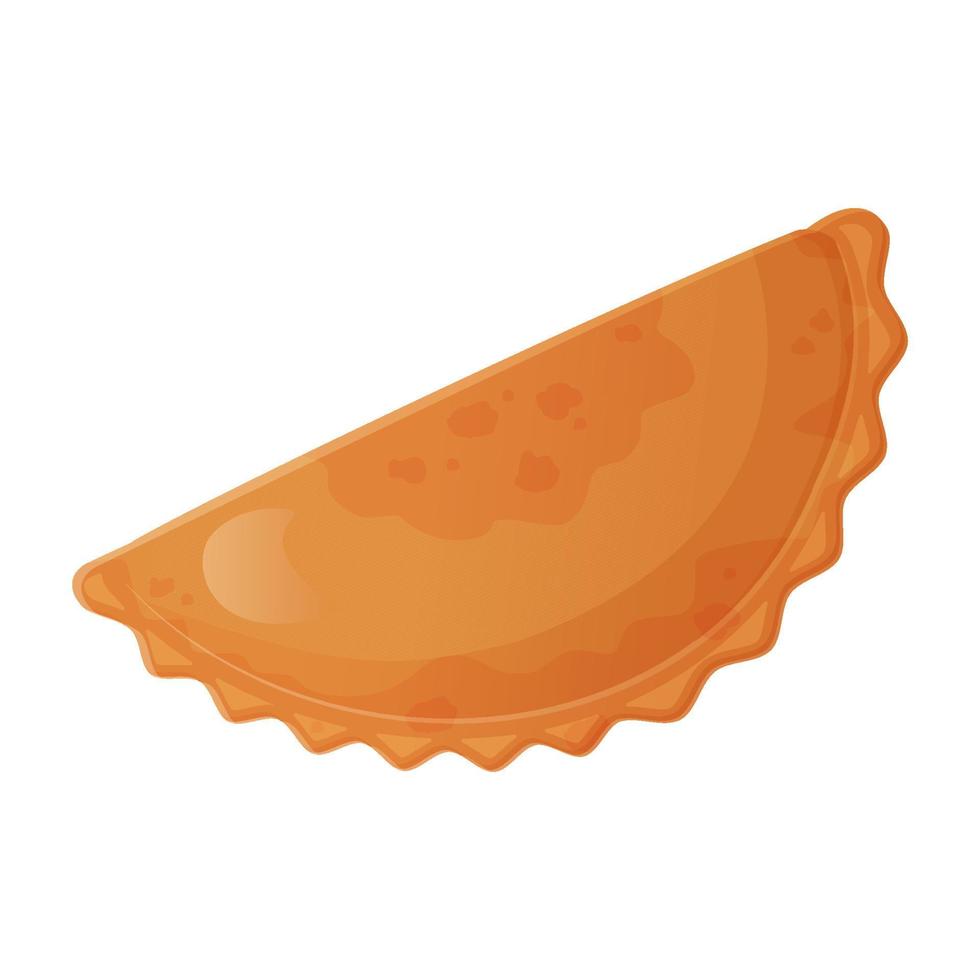 plato de empanadas mexicanas. ilustración de comida latinoamericana aislada sobre fondo blanco en estilo de dibujos animados vector