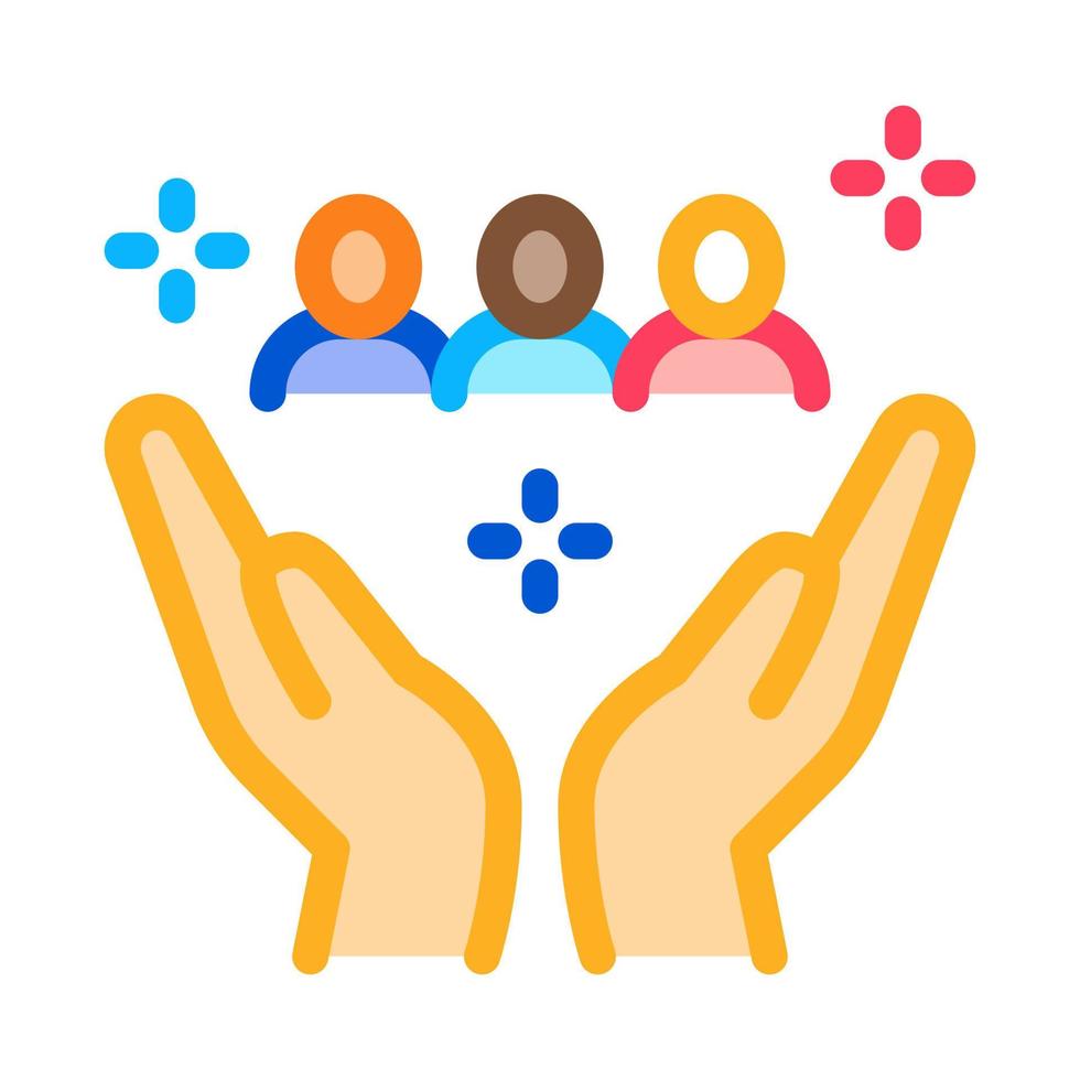 interracial idyllic icon vector outline illustration