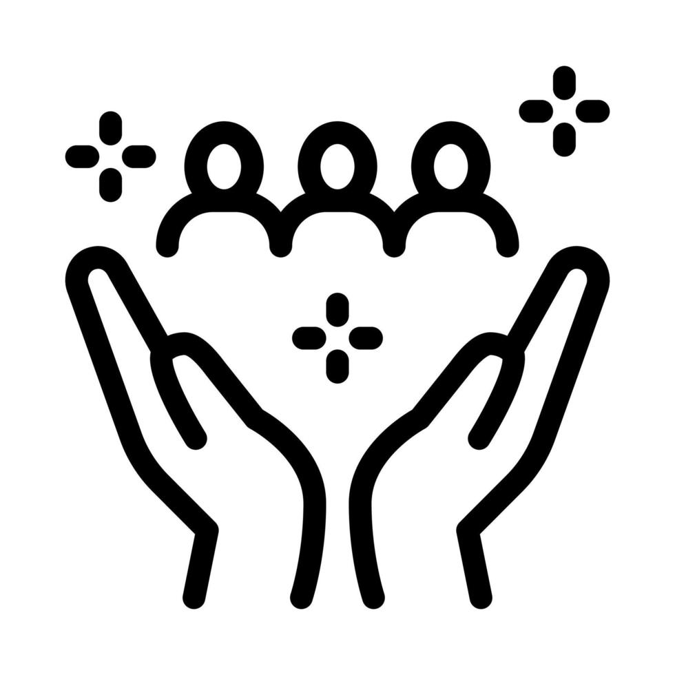 interracial idyllic icon vector outline illustration