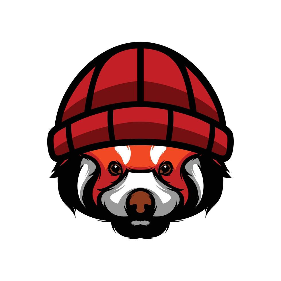 New red panda Beaniehat design vector