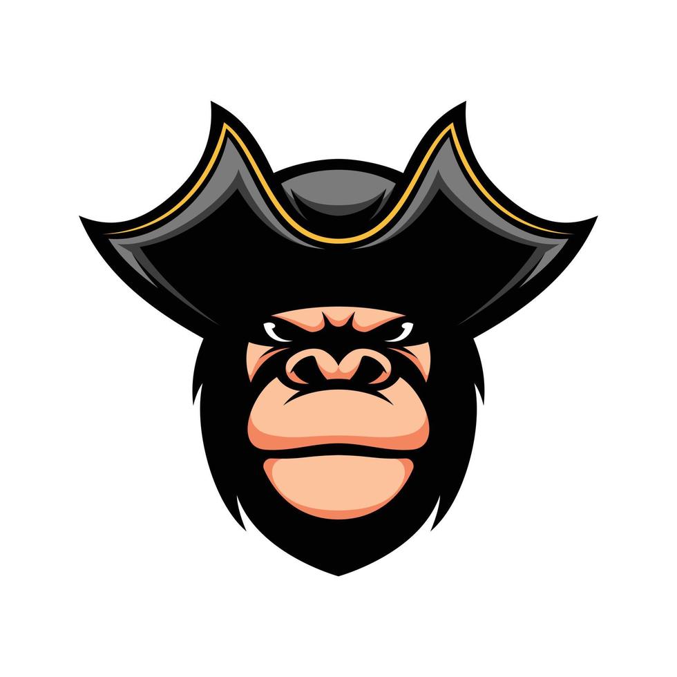 New Gorilla Pirates mascot design vector