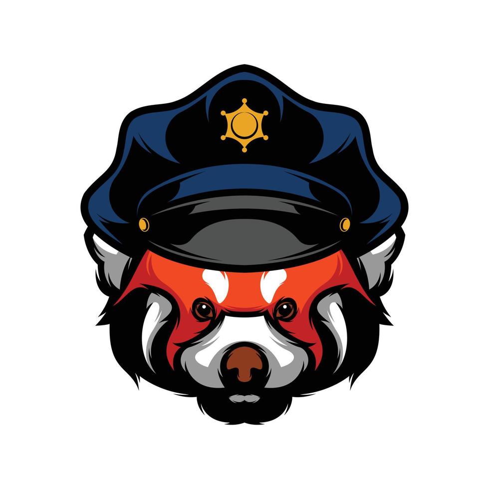 New red panda Police design vector