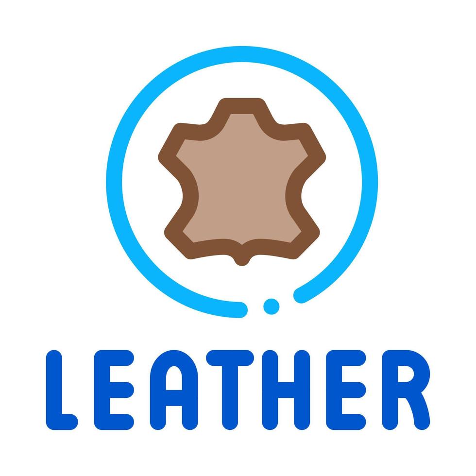 genuine leather label icon vector outline illustration