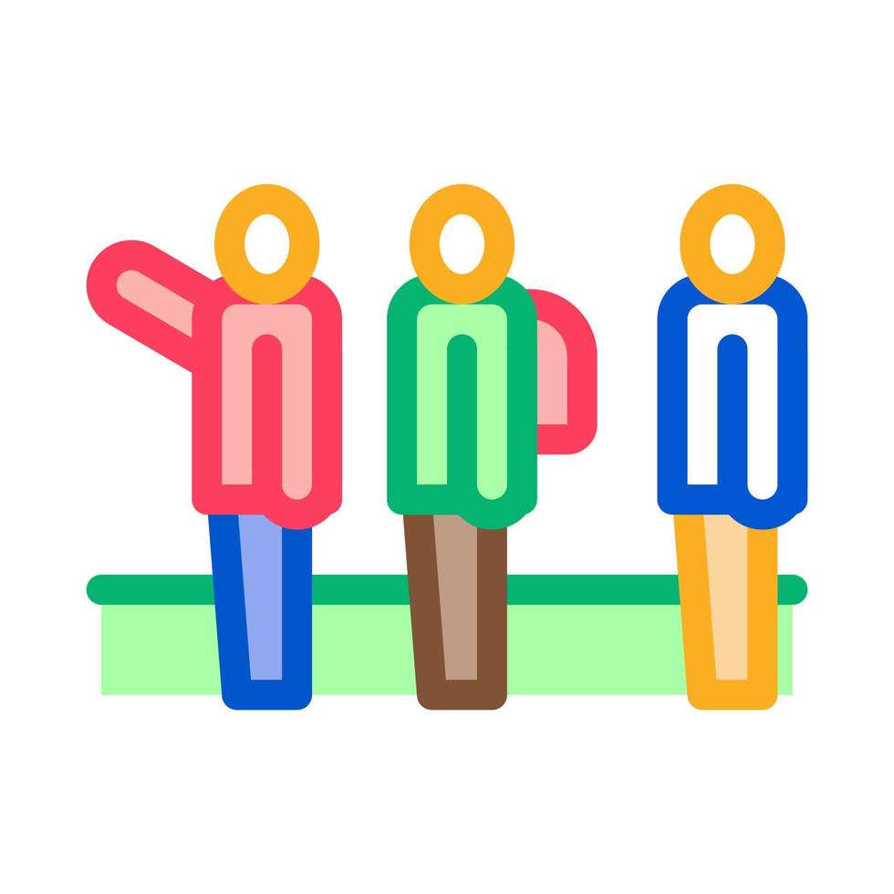 tourists hiking icon vector outline illustration