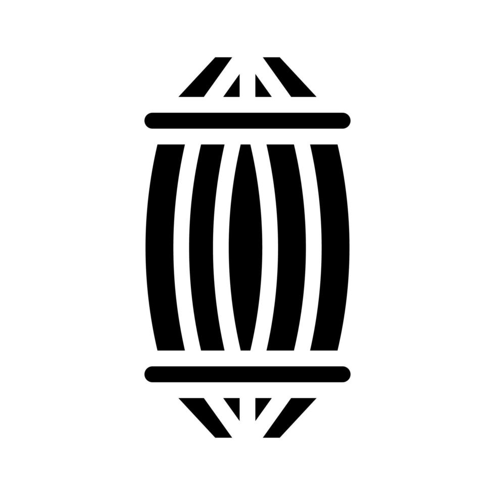 hamaca herramienta glifo icono vector ilustración plana