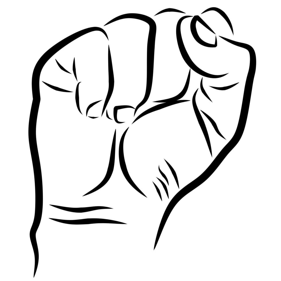 Hand line art vector
