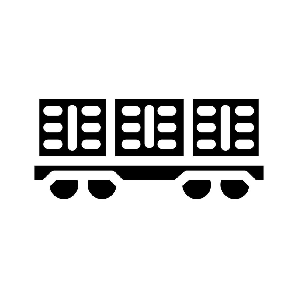 freight wagon glyph icon vector illustration