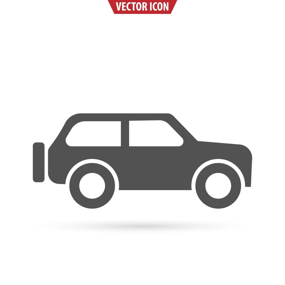 icono plano de suv de coche. concepto de transporte ilustración vectorial aislado sobre fondo blanco. vector