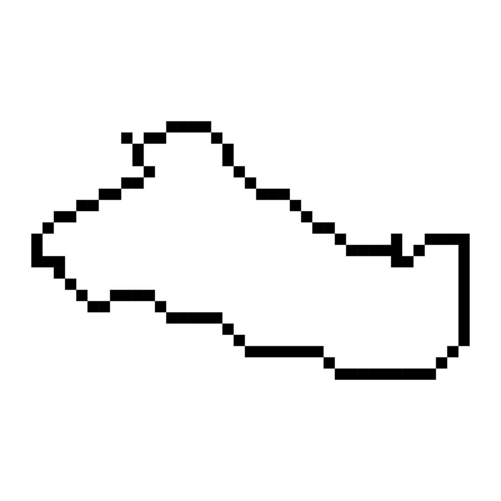 Pixel map of Salvador. Vector illustration.