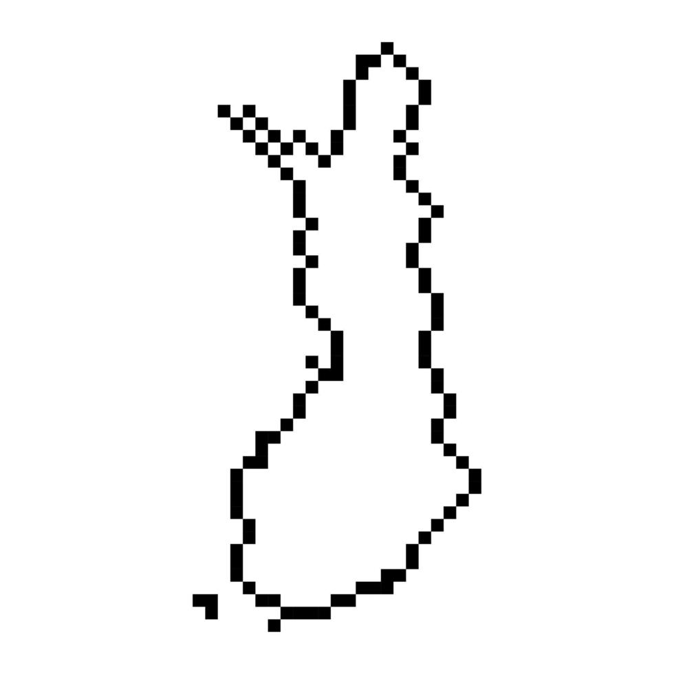 Pixel map of Finland. Vector illustration.