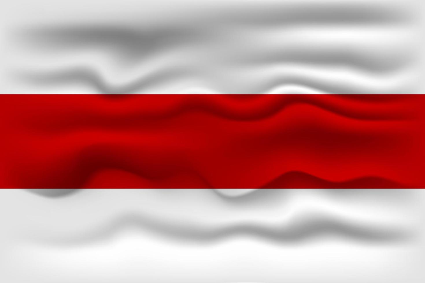 Waving flag of the country Belarus. Vector illustration.