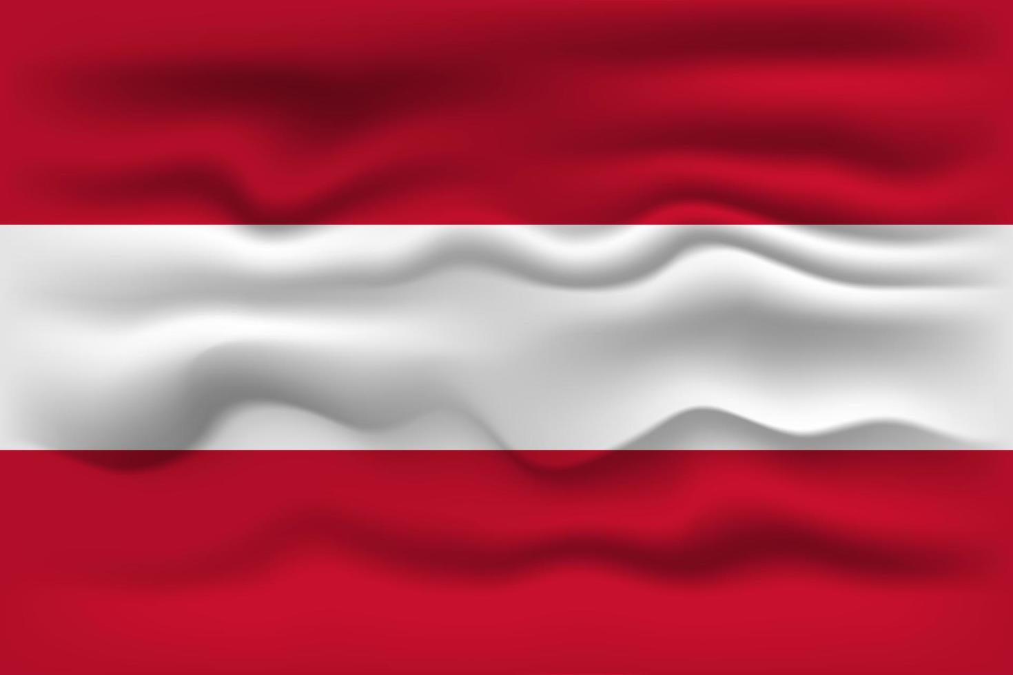 Waving flag of the country Austria. Vector illustration.