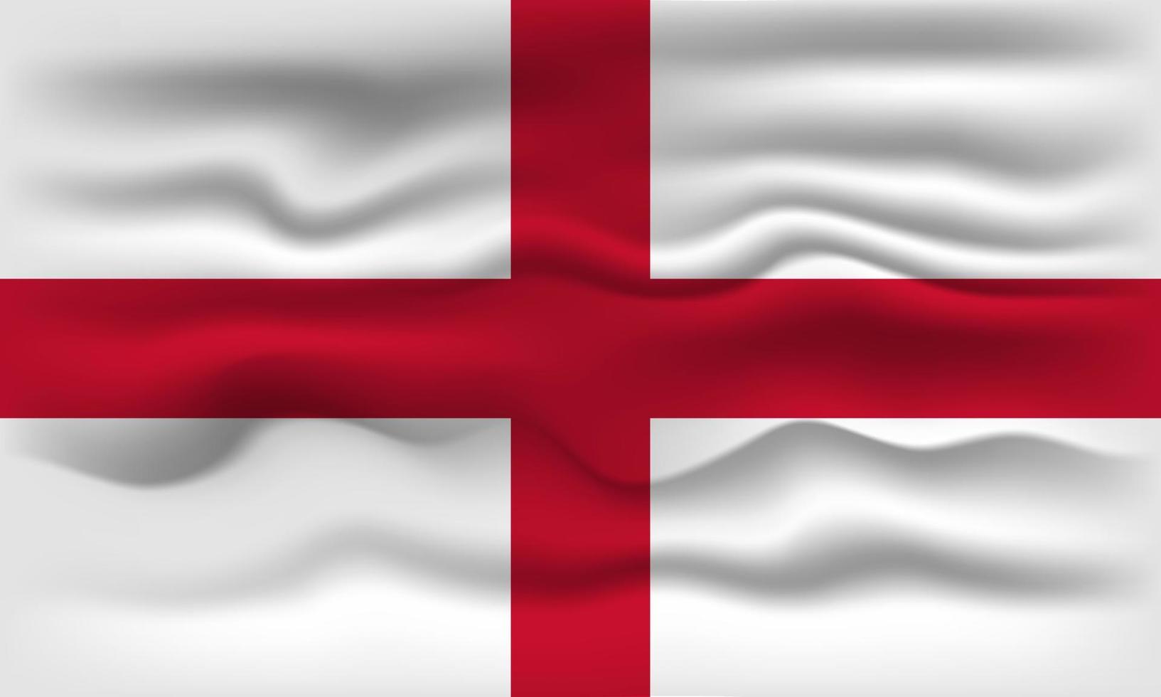 Waving flag of the country England. Vector illustration.