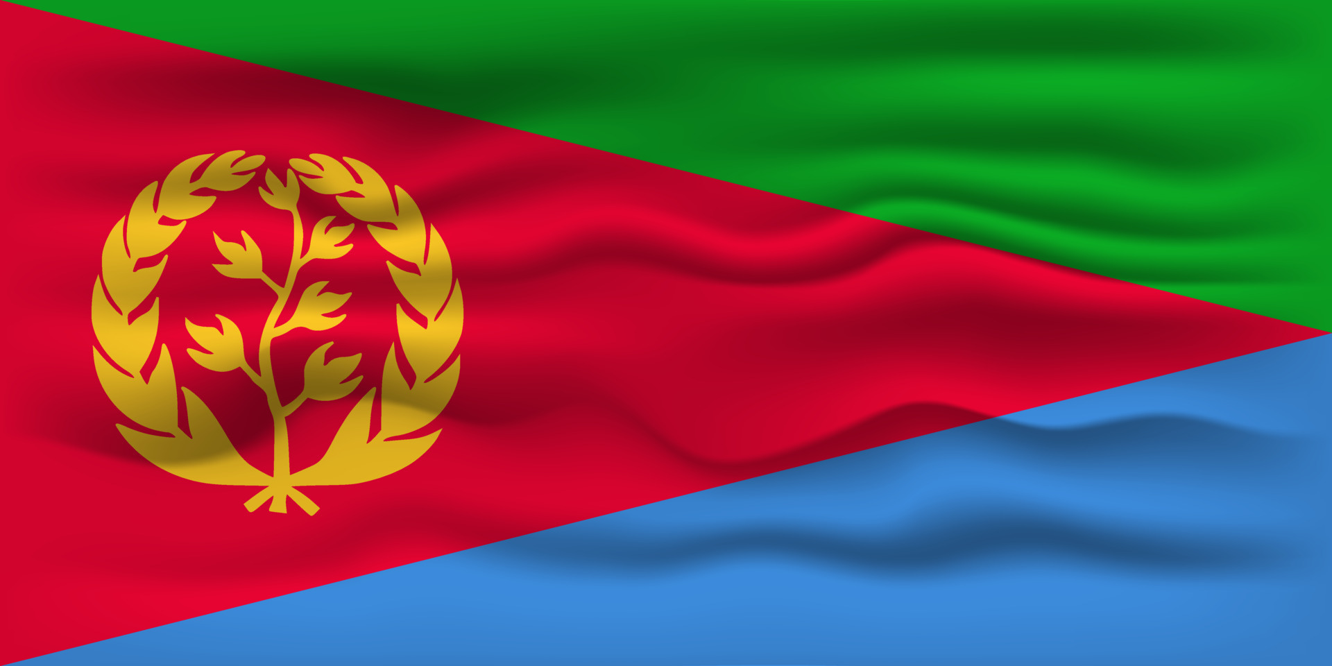 Waving flag of the country Eritrea. Vector illustration. 17544654