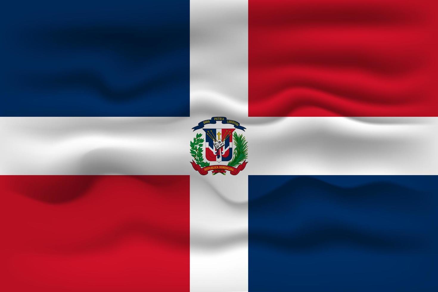 ondeando la bandera del país República Dominicana. ilustración vectorial vector