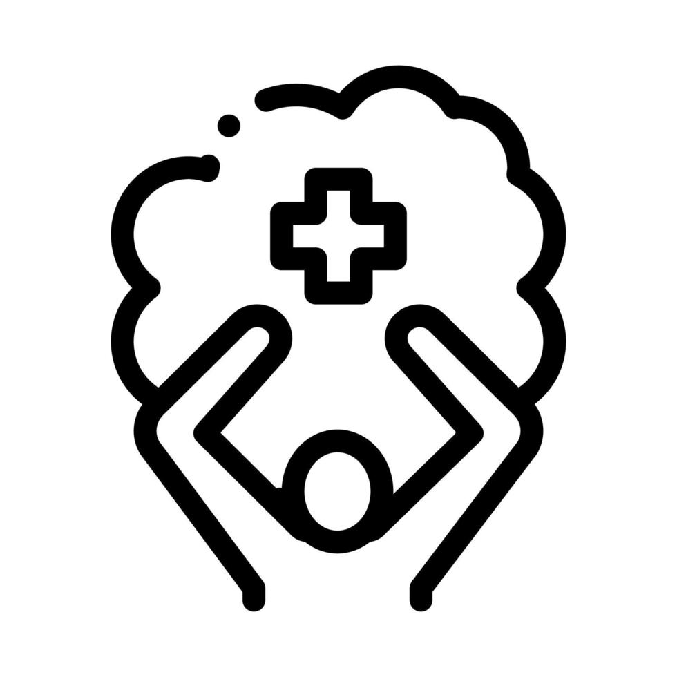 mentally healthy person icon vector outline illustration