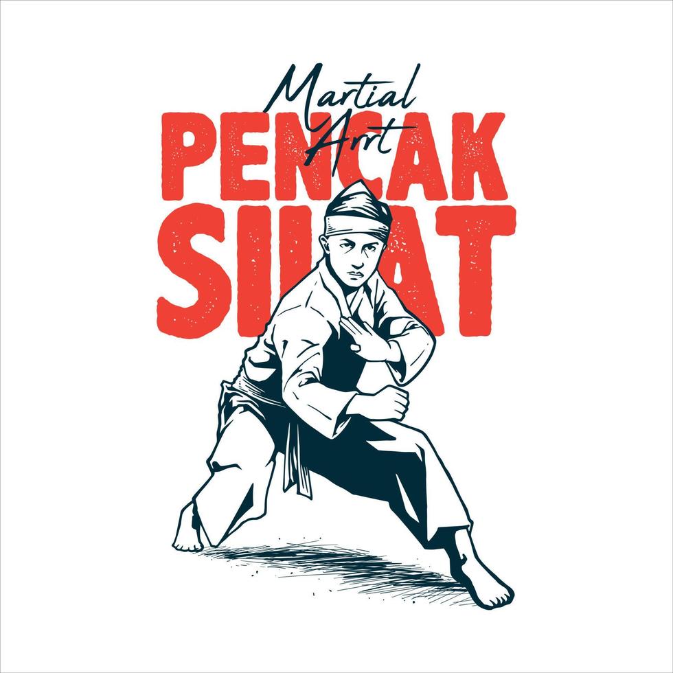 pencak silat artwork vector