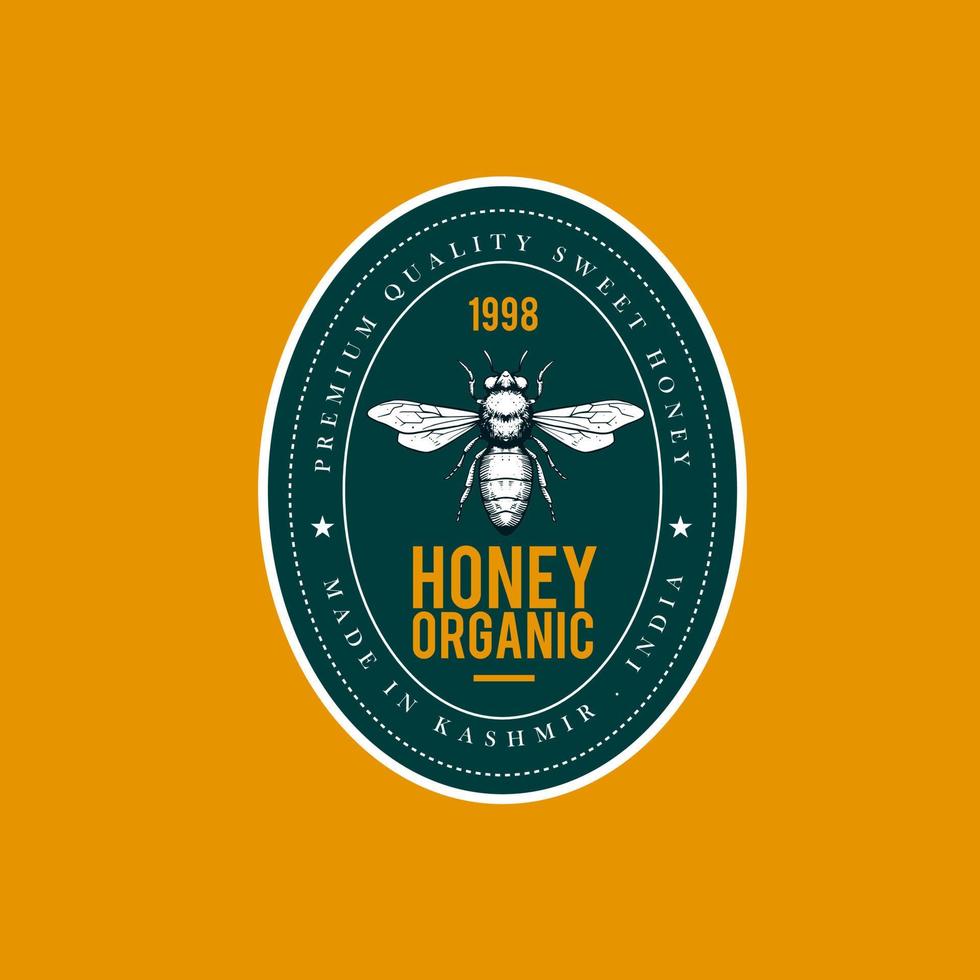 honey logo design vector
