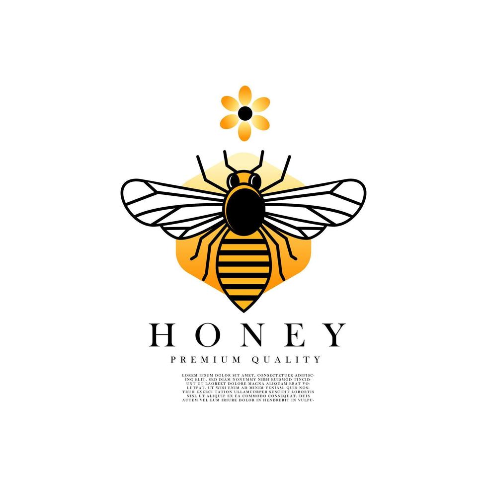 honey logo design vector