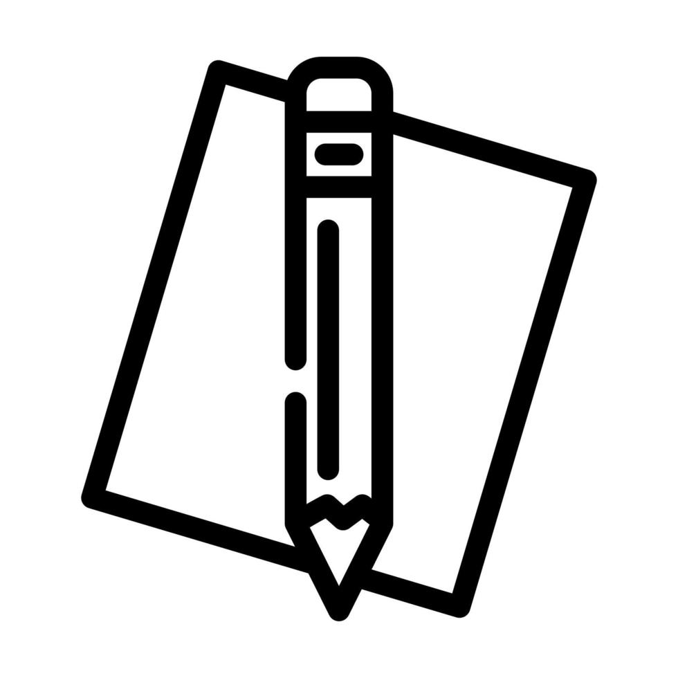 pencil stationery line icon vector illustration