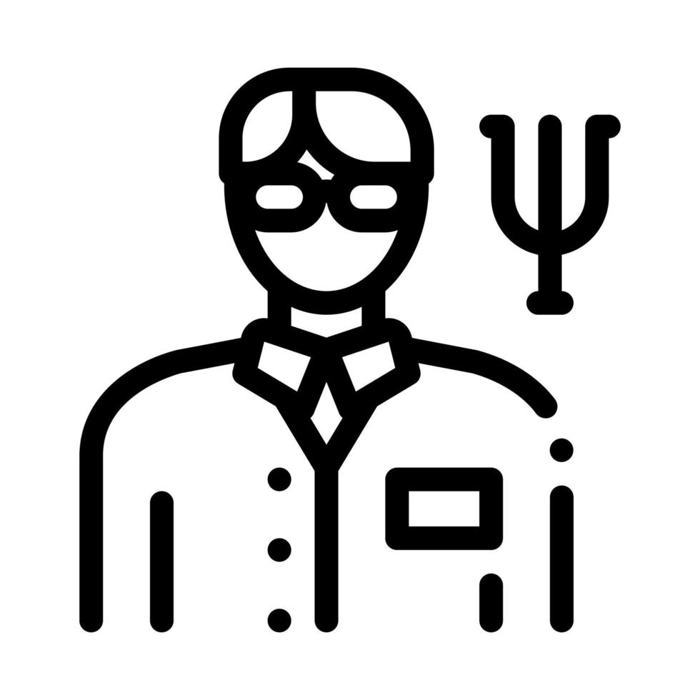 scientific medical representative of psychology icon vector outline illustration