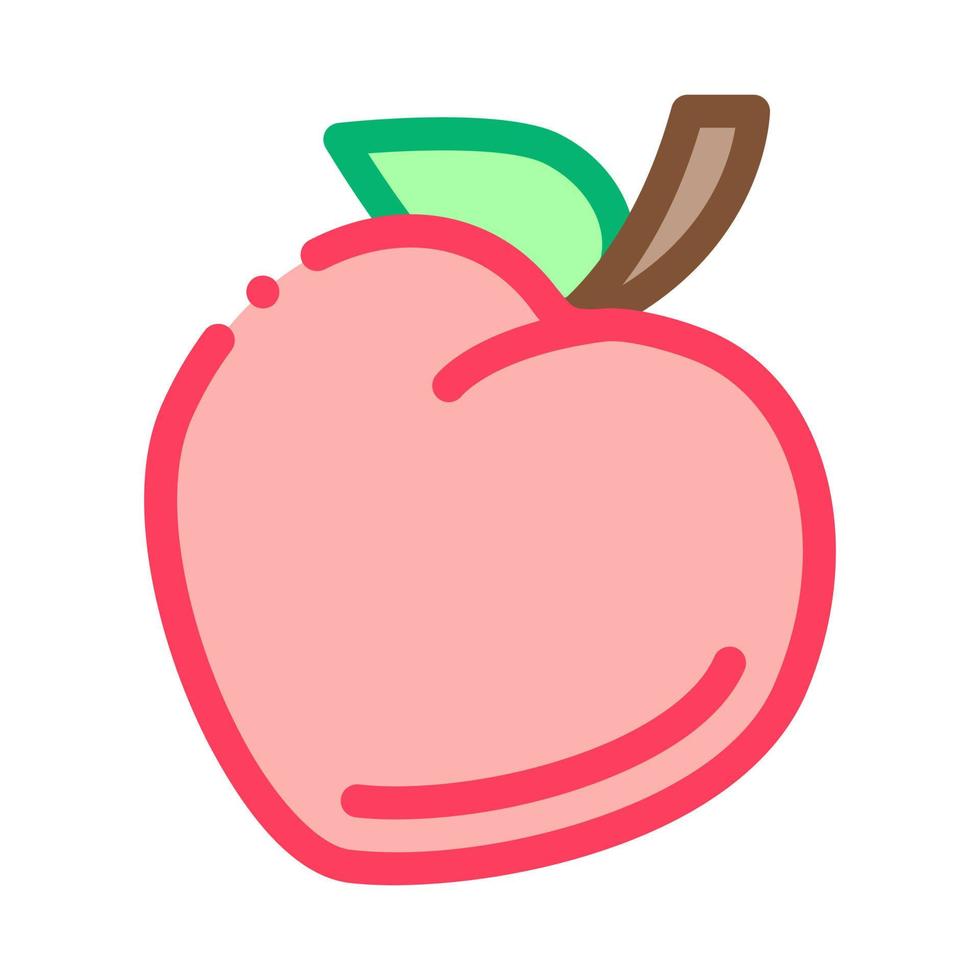 heart shaped fruit icon vector outline illustration