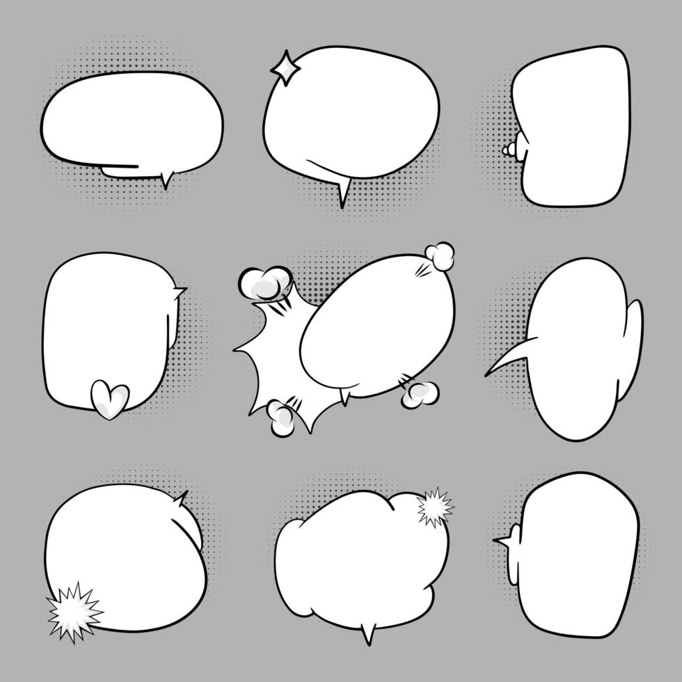 Comic bubbles for design purposes vector
