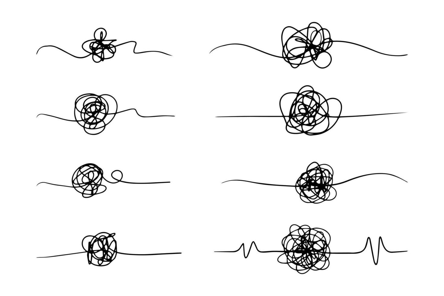 hand drawn of tangle scrawl sketch. Abstract scribble, Vector illustration.