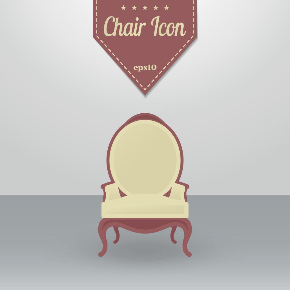 ilustración vectorial de silla vintage, logotipo vector