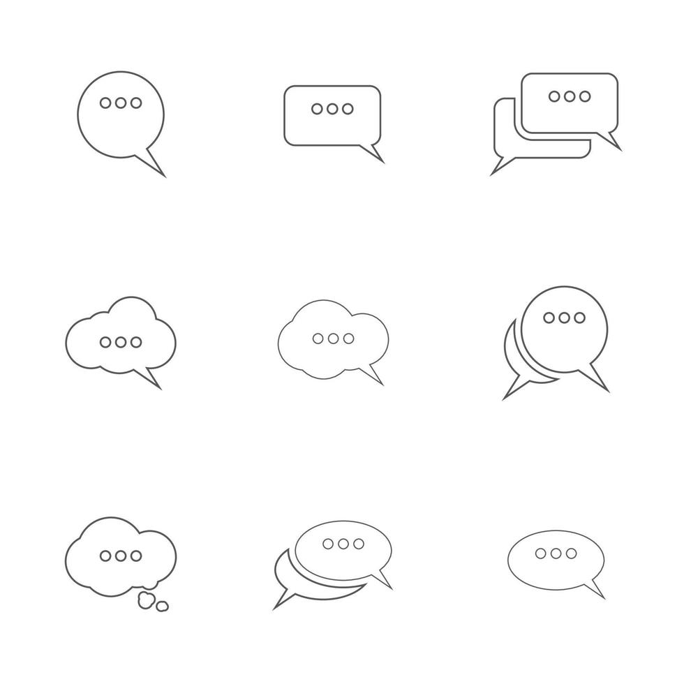 Set of isolated icons on a theme speech bubbles vector